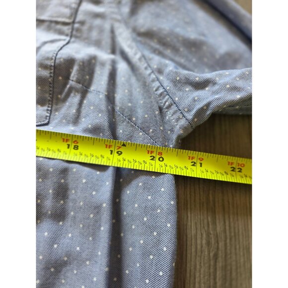 Tommy Hilfiger Womens Blue Gray Polka Dot L/G Cotton Blouse - Picture 8 of 9